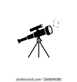 telescope icon design template vector isolated illustration
