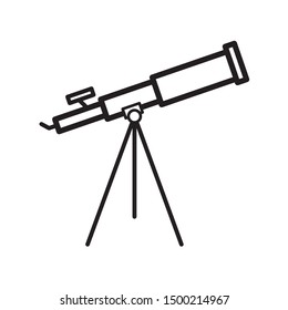 Telescope icon design. Telescope icon in trendy flat style design. Vector illustration.