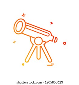 Telescope icon design vector