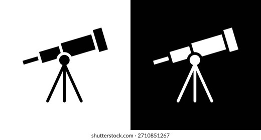 Colección de Vector de diseño de iconos de telescopio.