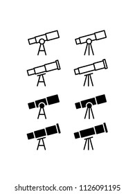 Telescope Icon Design Vector Symbol Astronomy