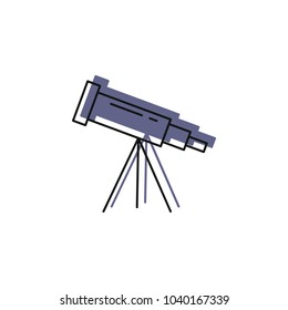 Telescope icon. Doodle illustration of Telescope vector icon for web and advertising