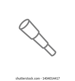 Telescope icon. Element of beach holiday icon. Thin line icon for website design and development, app development. Premium icon