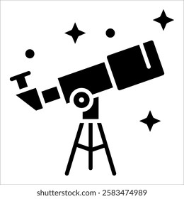 Telescope Icon Element For Design
