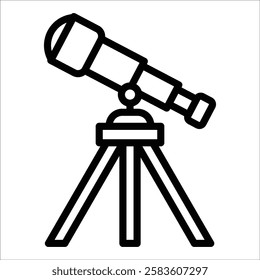 Telescope Icon Element For Design