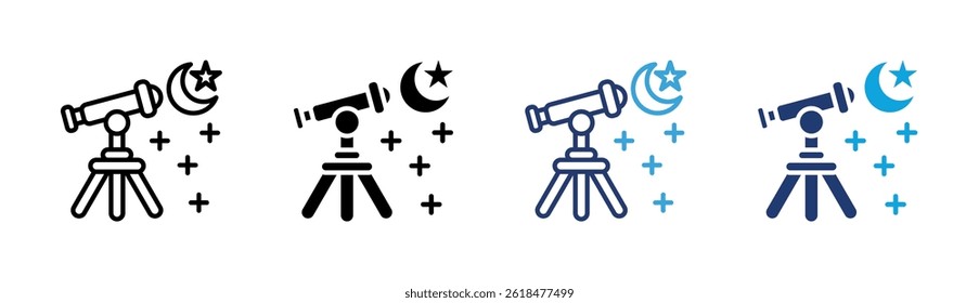 Telescope Icon Element For Design