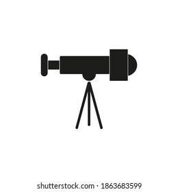 telescope icon element of space icon for mobile concept and web apps. Thin line telescope icon can be used for web and mobile. Premium icon on white background