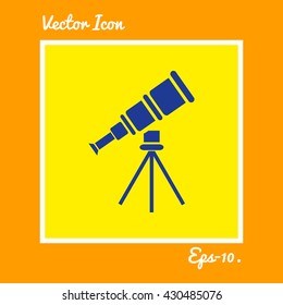 Telescope Icon. Eps-10.