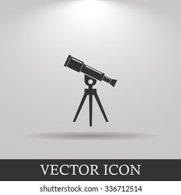 Telescope icon. Flat design style eps 10