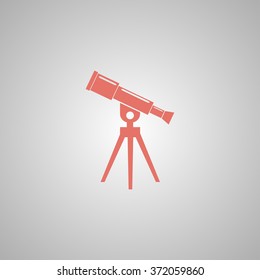 Telescope icon. Flat design style eps 10