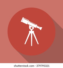 Telescope icon. Flat design style eps 10