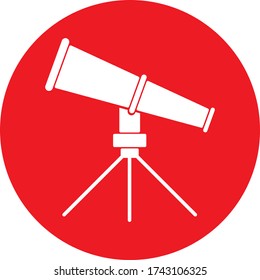 Das Teleskop Icon flache Stile 10 für Web-Design