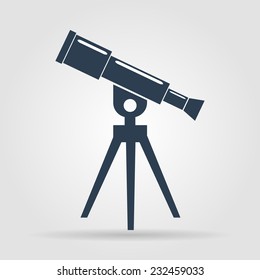 Telescope icon. Flat vector illustrator Eps 10