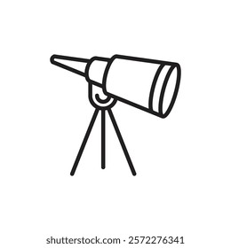 Telescope Icon Flat vector set outline