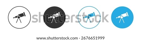 Telescope icon. Graphic icon design template