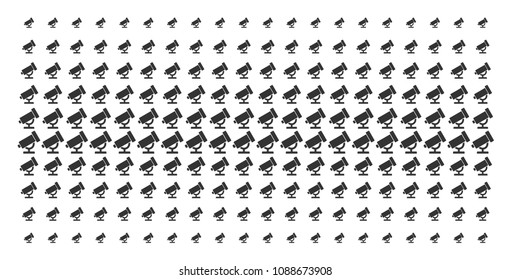 Telescope icon halftone pattern, designed for backgrounds, covers, templates and abstraction effects. Vector telescope objects organized into halftone grid.