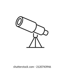 Telescope icon. High quality black vector illustration.