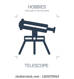 telescope icon. high quality filled telescope icon on white background. from hobbies collection flat trendy vector telescope symbol. use for web and mobile