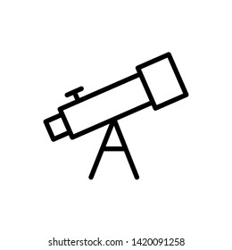 Telescope icon illustration isolated vector sign symbol