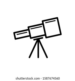 Telescope icon illustration isolated vector sign symbol.