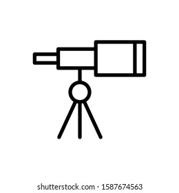 Telescope icon illustration isolated vector sign symbol.
