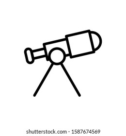 Telescope icon illustration isolated vector sign symbol.