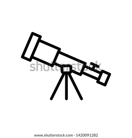 Telescope icon illustration isolated vector sign symbol