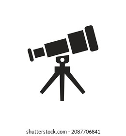 telescope icon illustration for space viewing.