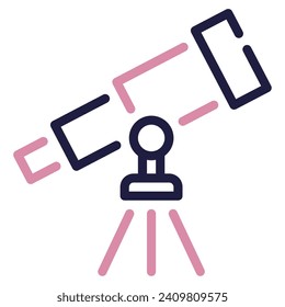 Telescope icon illustration for web, app, infographic, etc
