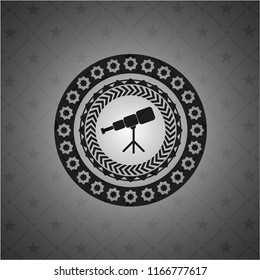 telescope icon inside black badge