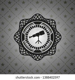 telescope icon inside black badge