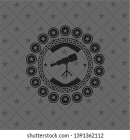 telescope icon inside dark badge