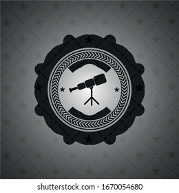 telescope icon inside dark badge