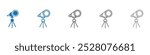 Telescope icon Isolated flat vector in outline