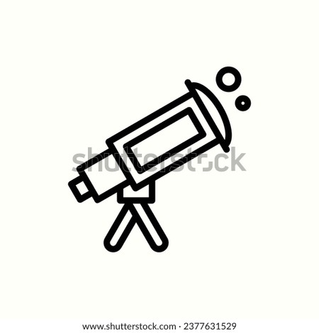 telescope icon, isolated icon in light background, perfect for website, blog, logo, graphic design, social media, UI, mobile app