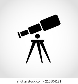 Telescope Icon Isolated on White Background