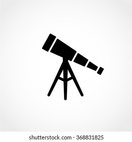 Telescope Icon Isolated on White Background