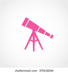 Telescope Icon Isolated on White Background