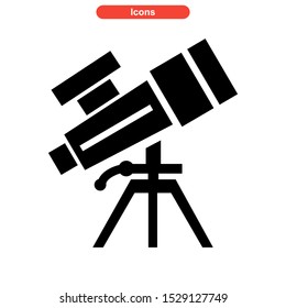 telescope icon isolated sign symbol vector illustration - high quality black style vector icons
