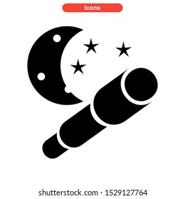 telescope icon isolated sign symbol vector illustration - high quality black style vector icons
