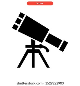 telescope icon isolated sign symbol vector illustration - high quality black style vector icons

