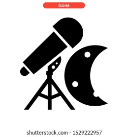 telescope icon isolated sign symbol vector illustration - high quality black style vector icons
