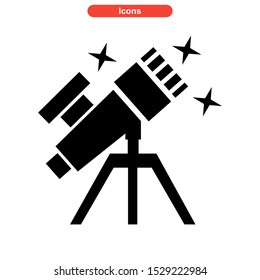 telescope icon isolated sign symbol vector illustration - high quality black style vector icons
