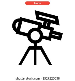 telescope icon isolated sign symbol vector illustration - high quality black style vector icons
