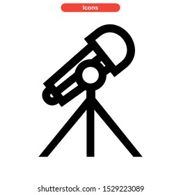 telescope icon isolated sign symbol vector illustration - high quality black style vector icons
