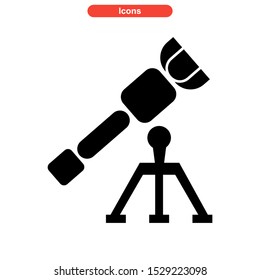 telescope icon isolated sign symbol vector illustration - high quality black style vector icons
