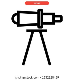 telescope icon isolated sign symbol vector illustration - high quality black style vector icons
