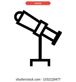 telescope icon isolated sign symbol vector illustration - high quality black style vector icons
