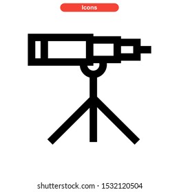 telescope icon isolated sign symbol vector illustration - high quality black style vector icons
