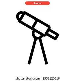 telescope icon isolated sign symbol vector illustration - high quality black style vector icons
